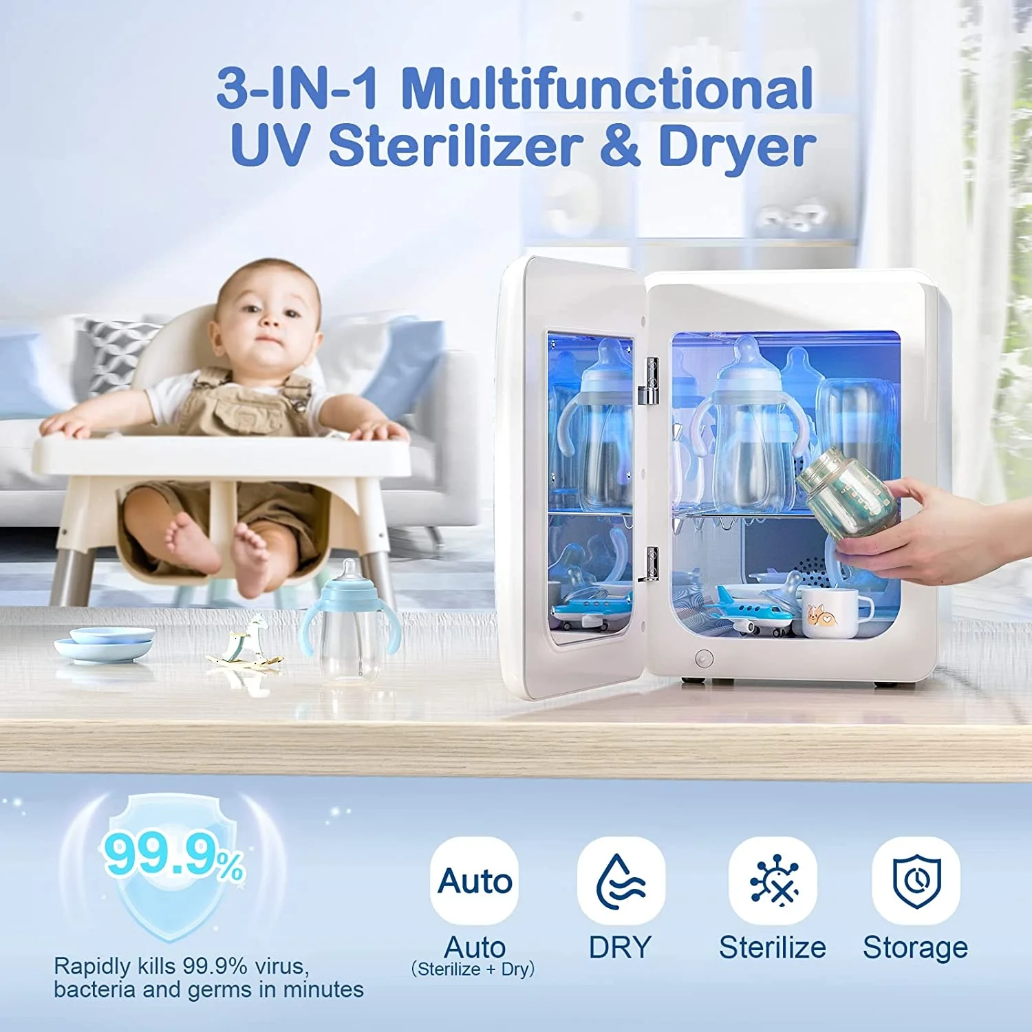 Grelife UV Sterilizer and Dryer for Baby Bottles - Image 4