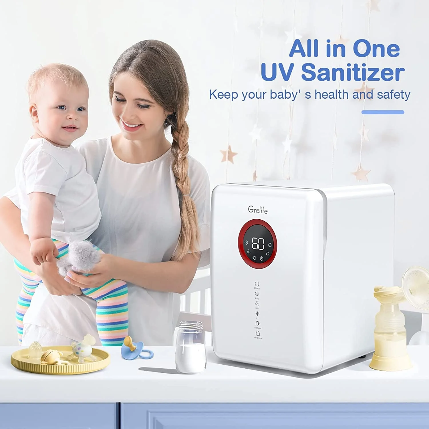 Grelife UV Sterilizer and Dryer for Baby Bottles - Image 9