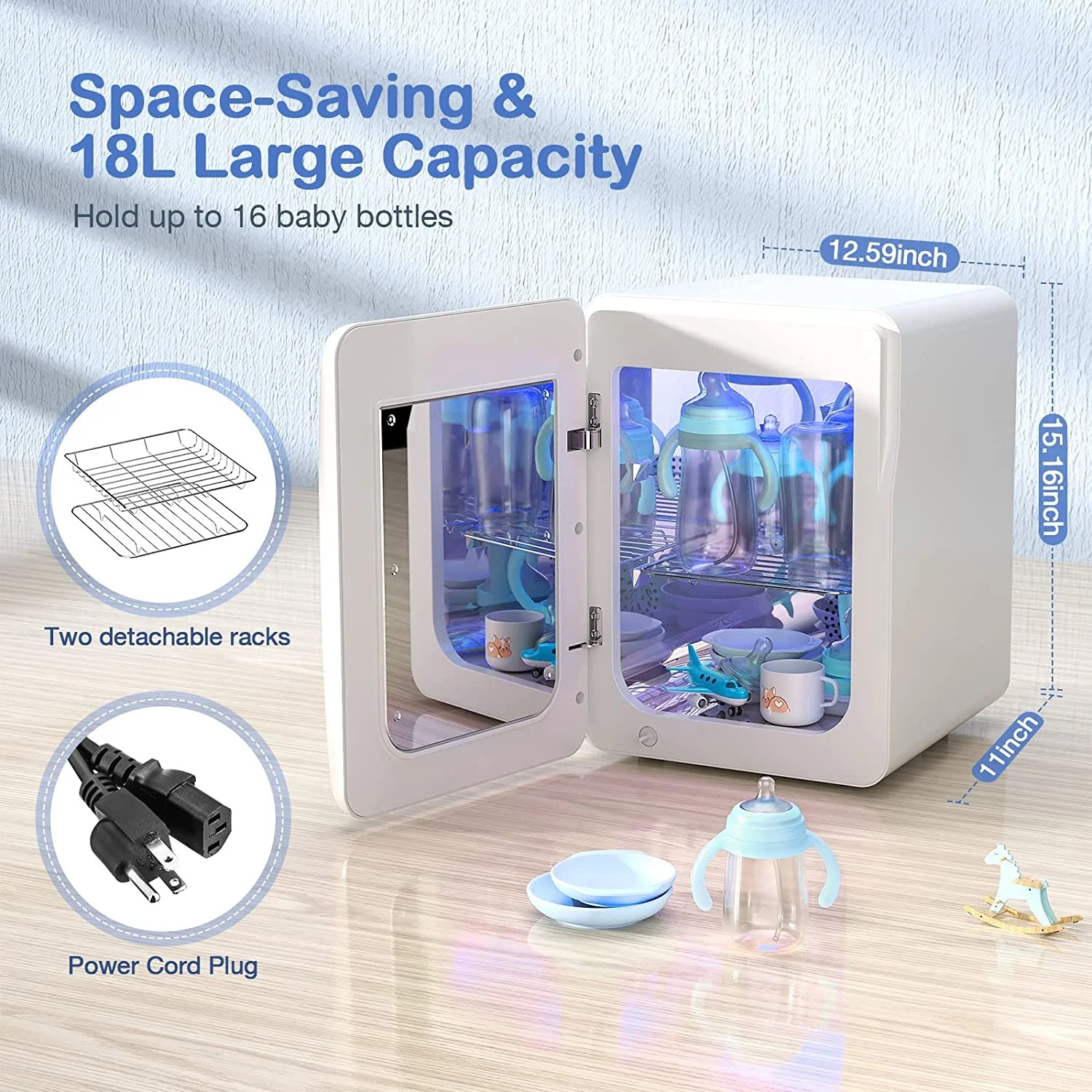 Grelife UV Sterilizer and Dryer for Baby Bottles - Image 3